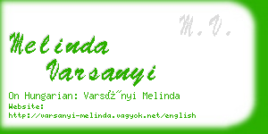 melinda varsanyi business card